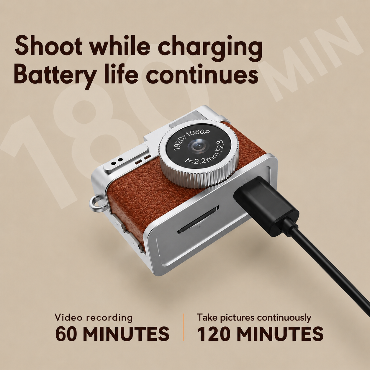 Nano Retro Mini Keychain Camera