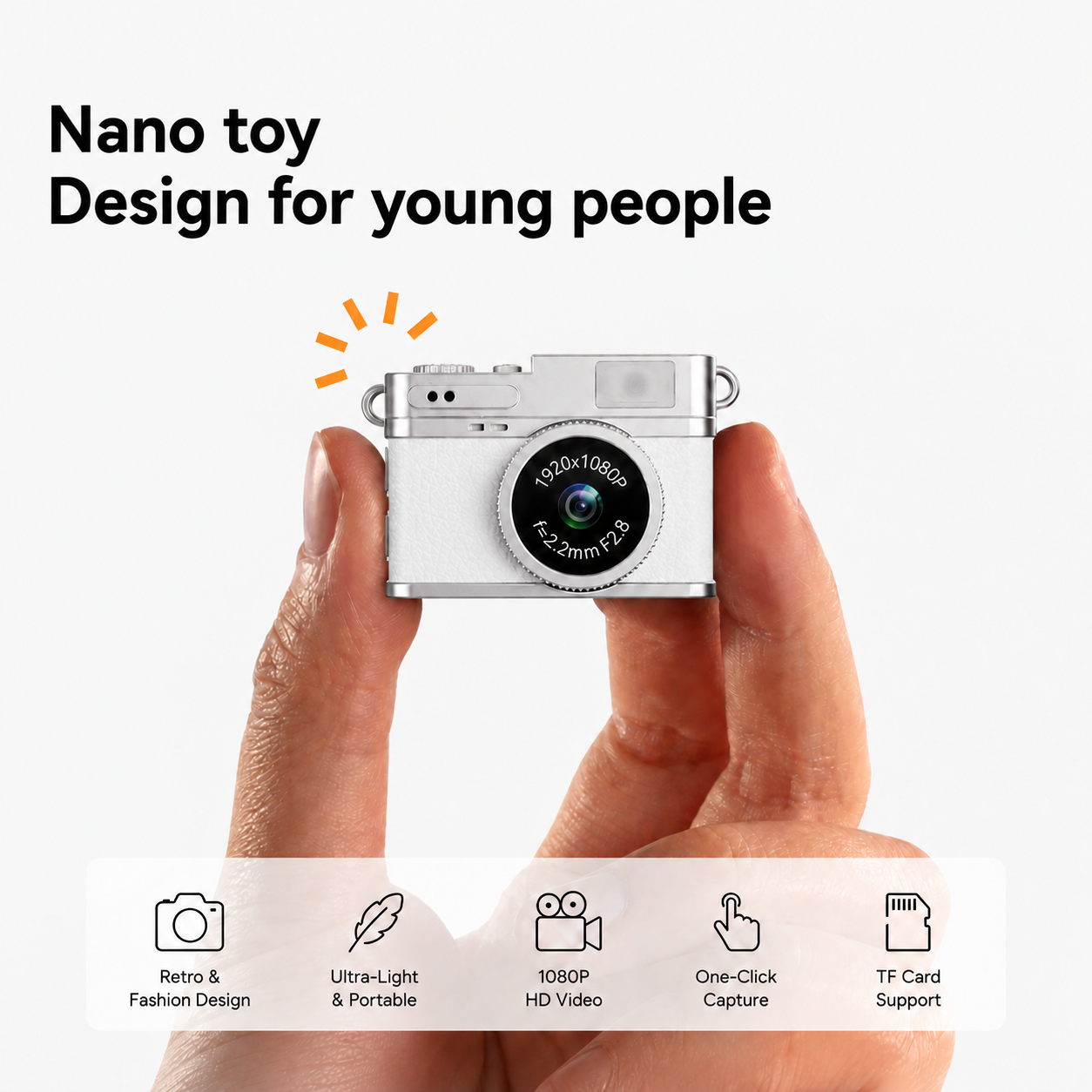 Nano Retro Mini Keychain Camera